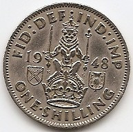 Marea Britanie 1 Shilling 1948 - George VI (Scotia, with &amp;quot;IND:IMP&amp;quot;) KM-864 (2) foto