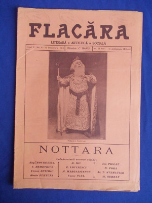 REVISTA FLACARA * ANUL V - NR.9 - 12 DECEMBRIE 1915 ( NOTTARA ) foto