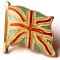 T2. INSIGNA TIP PIN STEAG DRAPEL ANGLIA / MAREA BRITANIE - 25 x 20 mm **