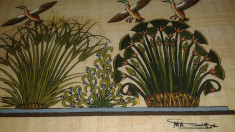 Tablou pictat pe panza vegetala semnat,set doua piese,motiv vanatoresc foto