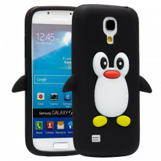 Husa silicon Samsung Galaxy S4 mini BLACK PINGUIN + folie protectie foto