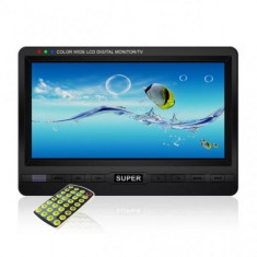 Televizor / Monitor Auto SUPER DA-903 LCD 9,8 &amp;#039;&amp;#039; USB / SD Player Alimentare 12 / 220V foto