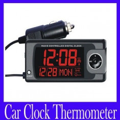 Termometru / ceas auto digital ecran LCD ZL811 foto