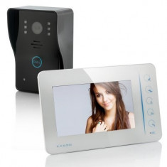 J88 Interfon Wireless Video pentru usa - Display Monitor 7 Inch, 4 x Conexiuni Video, Butoane Touch foto