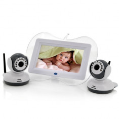 I305 Monitor Wireless Baby 7 inch + 2 Camere Night Vision / Infrarosu - Interfon foto