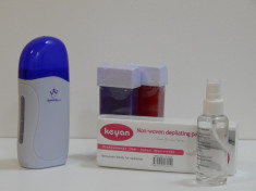 Kit Epilare: Aparat incalzitor ceara + 2 Capsule Ceara 100 ml + Benzi 100 buc + Ulei hidratant 100ml foto