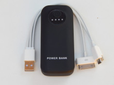 Baterie externa MicroUsb Neagra Power Bank 5600mAh pentru (Samsung si alte telefoane ) iphone 4, 4S, 5, 5s, si iOS 7 Cod 03 foto