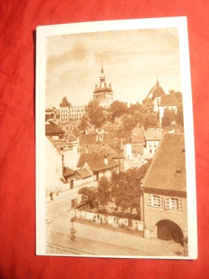 Ilustrata Sighisoara - Vedere 1945 ,Ed. M.C.Florescu Craiova foto