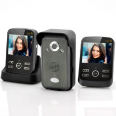 J98 Interfon Wireless Video pentru usa &amp;quot;SafeGuard Duo&amp;quot; - 2 Monitoare de 3.5&amp;#039;&amp;#039;, Gama de transmisie 300m, Functie Foto si Video foto