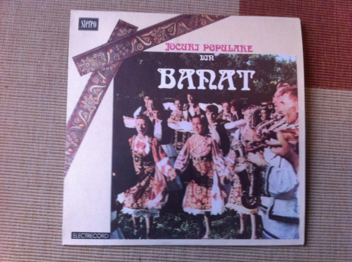 Jocuri populare din Banat disc vinyl lp muzica populara folclor ST EPE 03090 VG+