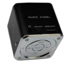 Mini Boxa Portabila MUSIC ANGEL alimentare USB, Radio Fm, Suport TF(Micro SD), U-Disk Neagra - MD07U foto