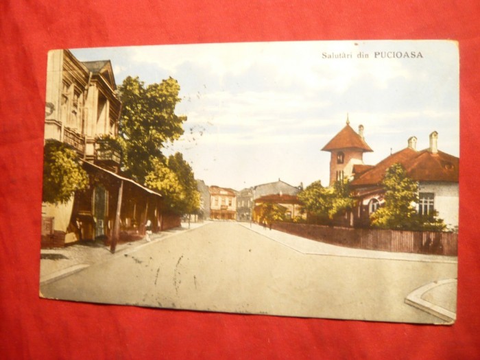 Ilustrata -Pucioasa -jud.Dambovita -Bulevardul ,circulat 1925 ,Ed.Libr.Union