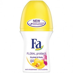 Deodorant antiperspirant roll-on Fa Floral Protect Orchid &amp;amp; Viola pentru femei, 50 ml foto