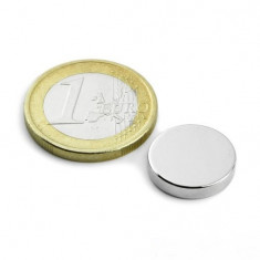 Magnet neodim disc, diametru 15 mm, putere 2.8 kg foto