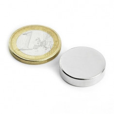 Magnet neodim disc, diametru 20 mm, putere 6.4 kg foto