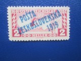 TIMBRE CEHOSLOVACIA 1919