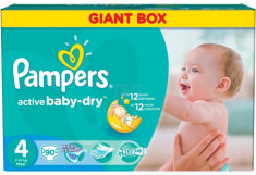 PAMPERS Scutece Active Baby 4 Giant Pack, 90 bucati foto