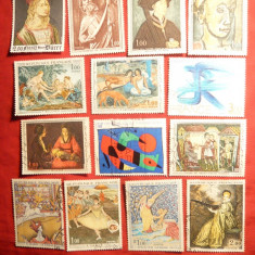 Lot 31 timbre - Pictura Franceza - Franta- stampilat