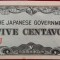 Bancnota istorica 5 Centavos- FILIPINE / Ocupatie Japoneza, anul 1942 *Cod 547 A