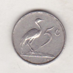 bnk mnd Africa de Sud 5 centi 1965 , pasare