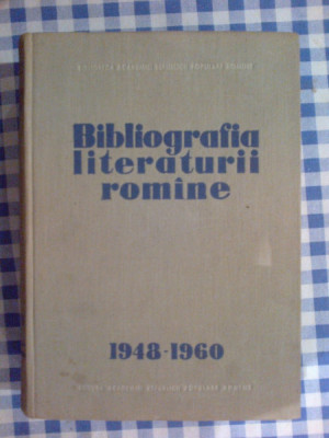 z2 BIBLIOGRAFIA LITERATURII ROMANE 1948-1960 foto