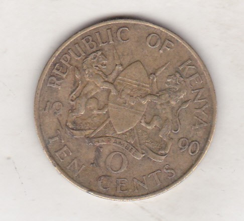 bnk mnd Kenya 10 centi 1990