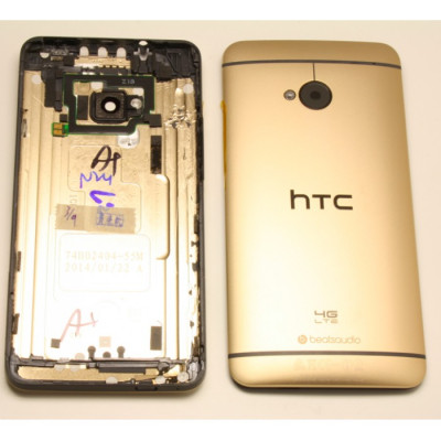 Capac baterie HTC One M7 gold foto