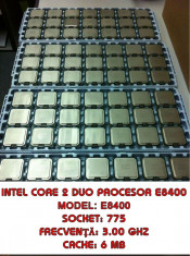 PROCESOR CORE2DUO E8400 6M CACHE 3.00 GHZ 1333 MHZ GARANTIE 12LUNI ! foto