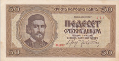 IUGOSLAVIA 50 dinara 1942 VF+++!!! foto
