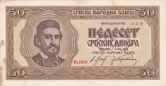 IUGOSLAVIA 50 dinara 1942 VF+++!!! foto