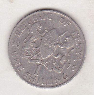 bnk mnd Kenya 1 shilling 1975 foto