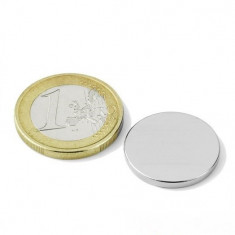 Magnet neodim disc, diametru 20 mm, putere 2,9 kg foto