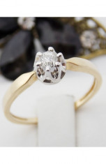 Inel aur 14k , Diamant cca. 0.16 ct., 2.15 grame foto