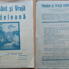 Revista Pamant si Vraja Ardeleana ; Lit. - Stiinta - Arta , an 1 , nr . 1 , 1937