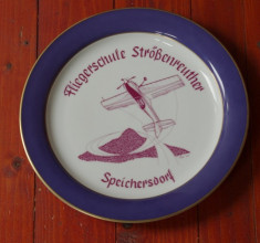 Farfurie portelan - scoala de aviatie Fliegerschule stro?enreuther Speichersdorf foto