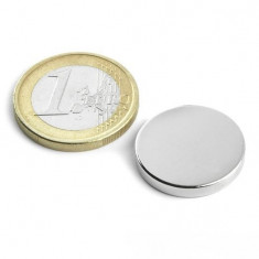 Magnet neodim disc, diametru 20 mm, putere 4.3 kg foto