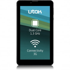 UTOK Tableta UTOK Hello 7D, 7 inch MultiTouch, 1.3GHz Dual Core, 512MB RAM, 8GB flash, Wi-Fi, Bluetooth, 3G, GPS, Android 4.2, negru foto
