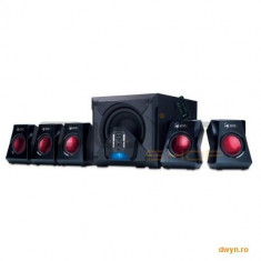 genius Boxe 5.1 Genius SW-G5.1 3500 Black, 80W(Subwoofer 30W+5 sateliti*10W), Gaming, Telecomanda fara fir foto