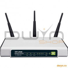 TP-LINK Router Wireless 4 Porturi 300Mbps, Atheros, 3T3R, 2.4GHz, 802.11n Draft 2.0, 802.11g/b, Built-in 4-p foto