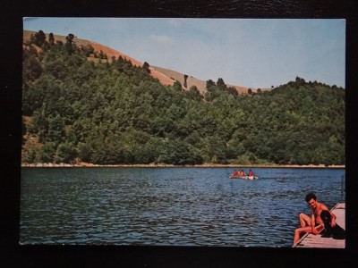 SEPT15-Vedere/Carte postala-Lacul Valiug-Debarcaderul-circulata foto