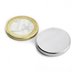 Magnet neodim disc, diametru 25 mm, putere 5.5 kg foto