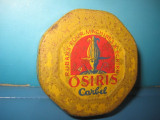 5473-I- OSIRIS CORBEL-cutie metal colorat veche ace masina scris colectie.
