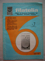 RWX 04 - FILATELIA - REVISTA FILATELISTILOR DIN RSR - NUMARUL 7 - IULIE 1981 foto