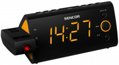SENCOR Radio cu ceas desteptator Sencor SRC 330 LED, orange foto