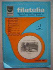 RWX 04 - FILATELIA - REVISTA FILATELISTILOR DIN RSR - NUMARUL 1 - IANUARIE 1981 foto