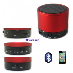 ChinaTech Mini Boxa Bluetooth cu MP3 pentru Telefoane Mobile Rosu foto