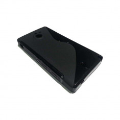Husa Sony Xperia Sola silicon S-Line negru / negru (TPU) foto