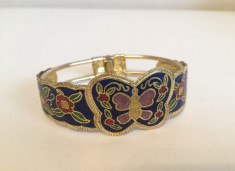 Bratara vintage tip cloisonne Italia foto