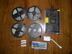 Kit complet 4 benzi led RGB 5050 (20 m, 1200 led-uri) foto