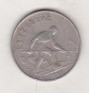 bnk mnd Luxemburg 1 franc 1953 vf